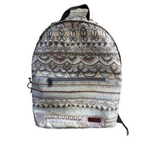 Sakroots Artist Circle Backpack Pastel Rockaway Coated Canvas With Wallet Set